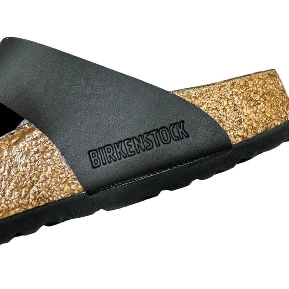 Birkenstock Gizeh Birko-Flor Black Sandals Women's 6 37 Cork Footbed Thong - Picture 8 of 8